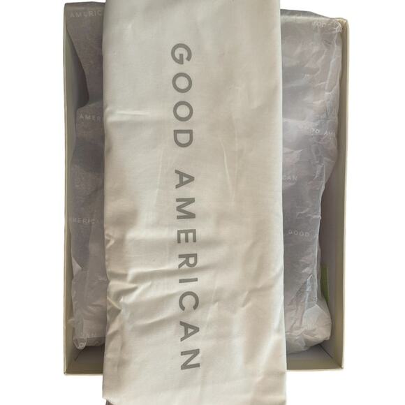 Good American Jeweled Emma Slip Heels Mules Diamonds Square Toe Green Size 10.5 - Picture 11 of 12